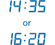 14:35 or 16:20