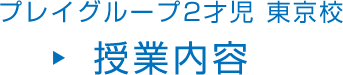 プレイグループ2才児 東京校 授業内容