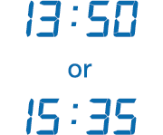 13:50 or 15:35