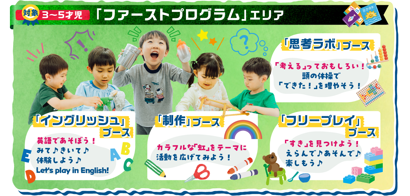［対象］3～5才児「ファーストプログラム」エリア